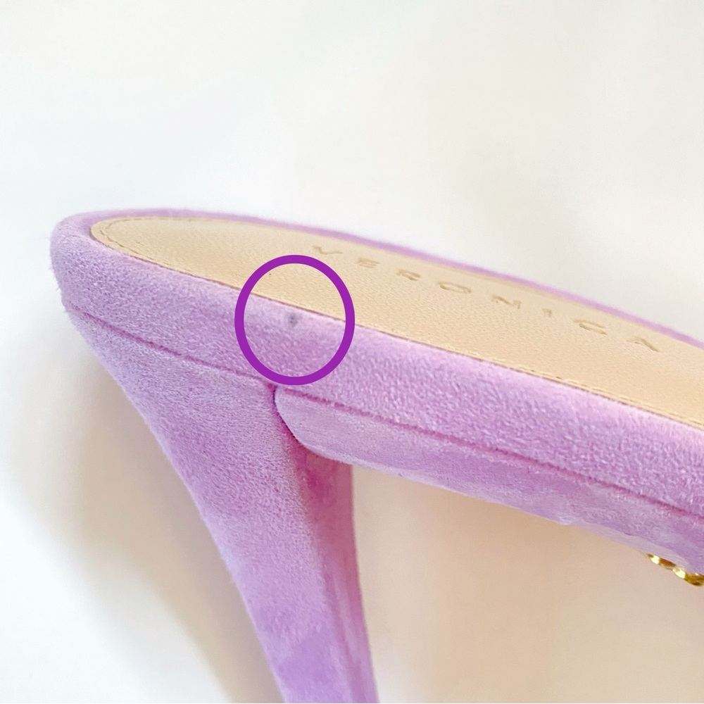VERONICA BEARD MARCELINE purple Suede Crisscross ankle wrap strappy Sandal heels - Picture 14 of 16